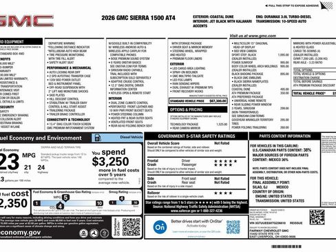 New 2026 GMC Sierra 1500 AT4 w/ AT4 Premium Package image 4