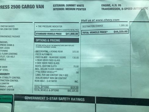 New 2025 Chevrolet Express 2500 Work Van image 11