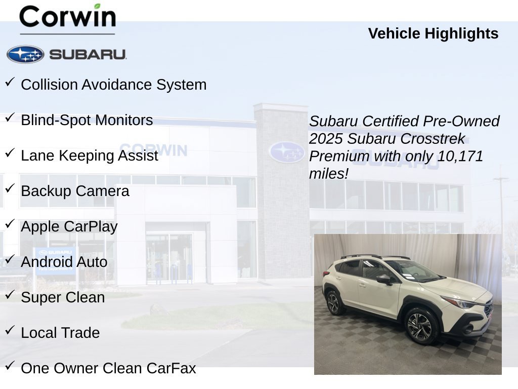 Certified 2025 Subaru Crosstrek 2.5i Premium AWD/4WD image 9