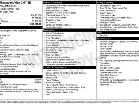Used 2021 Volkswagen Atlas SE FWD image 6