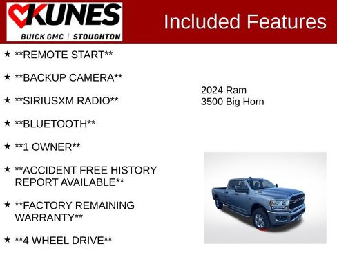 Used 2024 RAM 3500 Big Horn AWD/4WD image 2