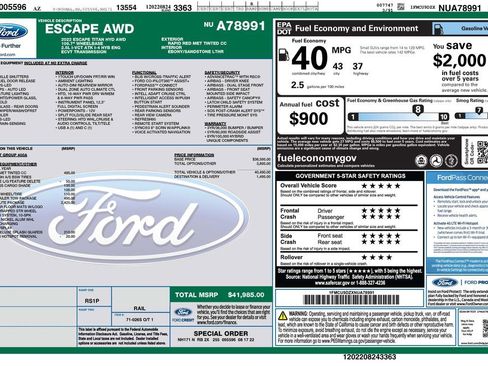 Used 2022 Ford Escape Titanium w/ Titanium Elite Package image 2