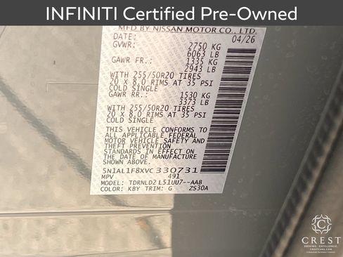 Certified 2027 INFINITI QX60 Luxe w/ Cargo Package AWD/4WD image 33