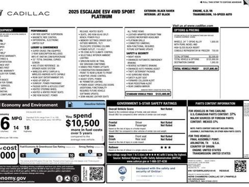 Used 2025 Cadillac Escalade ESV Sport Platinum AWD/4WD image 34