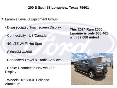 Used 2024 RAM 2500 Laramie w/ Sport Appearance Package AWD/4WD image 30