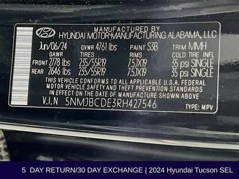 Used 2024 Hyundai Tucson SEL AWD/4WD image 37