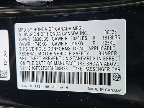 Certified 2025 Honda Civic LX image 28