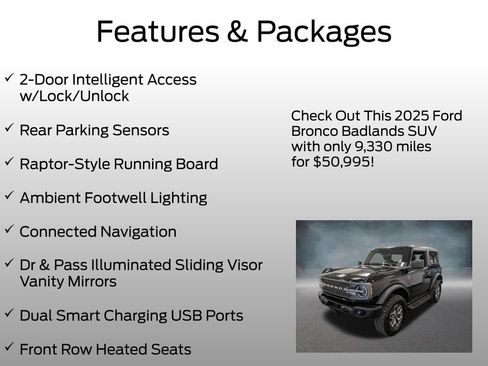 Certified 2025 Ford Bronco Badlands AWD/4WD image 8