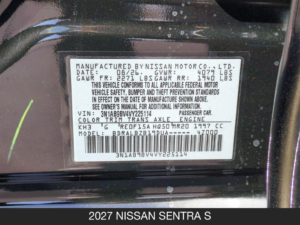 New 2027 Nissan Sentra S FWD image 24