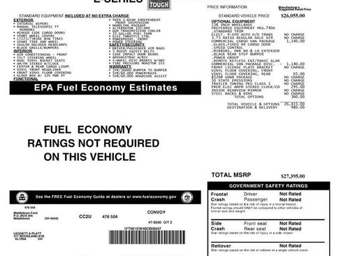 Used 2011 Ford E-150 and Econoline 150 w/ Commercial Cargo Van Pkg RWD image 3