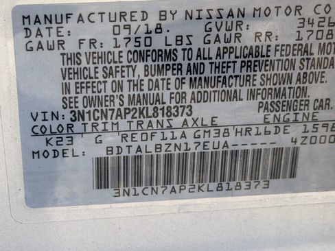 Used 2019 Nissan Versa SV FWD image 35