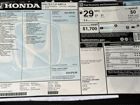 New 2026 Honda CR-V LX image 31