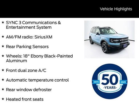 Certified 2022 Ford Bronco Sport Outer Banks w/ Tech Package image 11