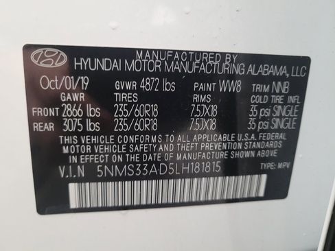 Used 2020 Hyundai Santa Fe SEL w/ Convenience Package image 33