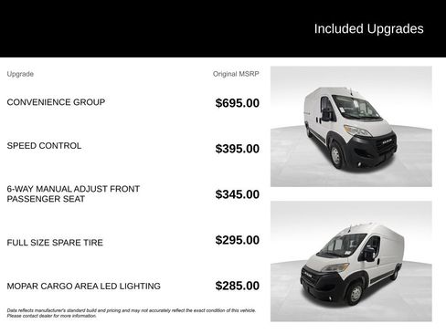 Used 2023 RAM ProMaster 2500 w/ Convenience Group FWD image 2