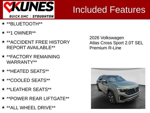 Used 2026 Volkswagen Atlas Cross Sport SEL Premium R-Line AWD/4WD image 3