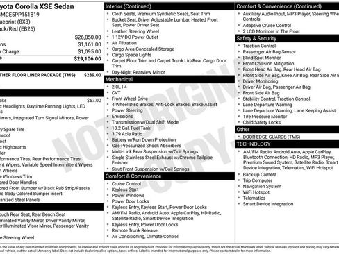 Used 2023 Toyota Corolla XSE FWD image 17