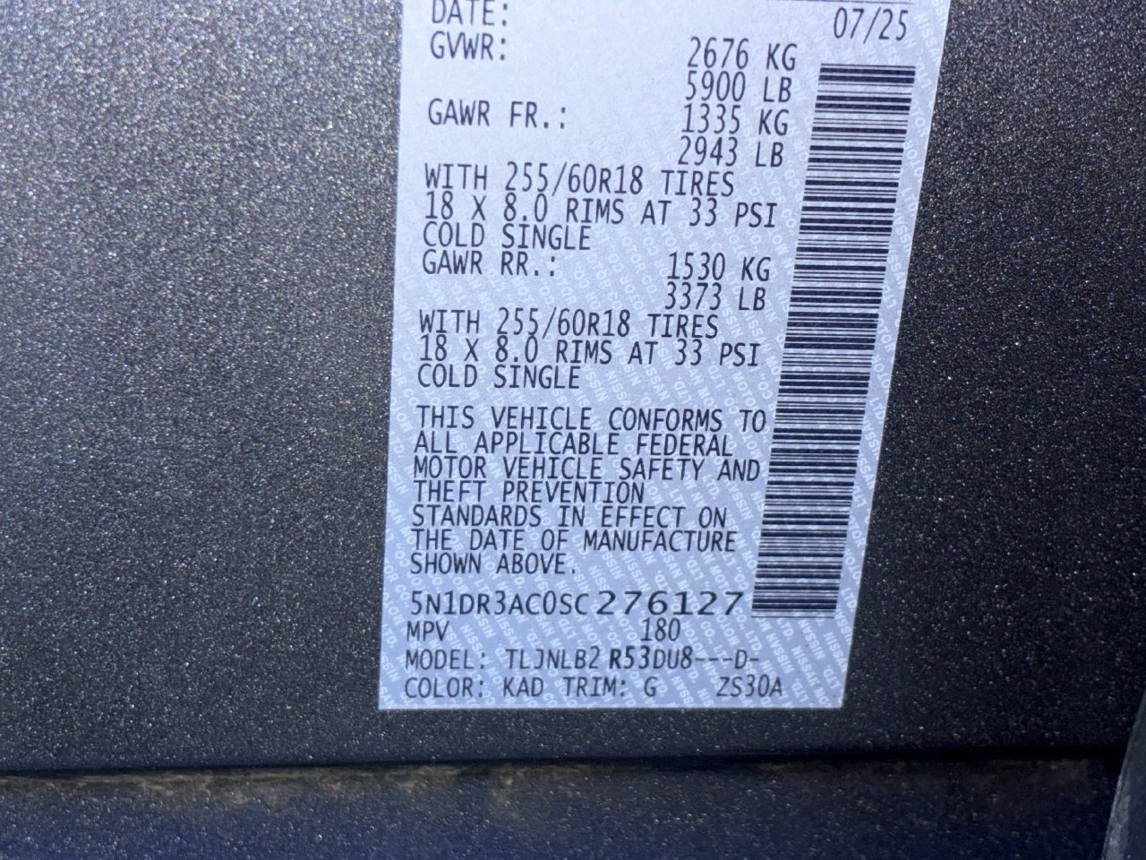Certified 2025 Nissan Pathfinder S AWD/4WD image 30