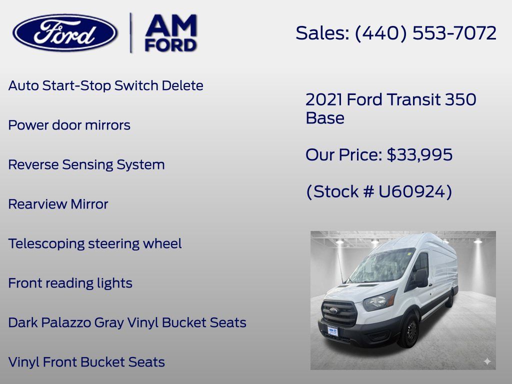 Used 2021 Ford Transit 350 148 High Roof Extended RWD image 21