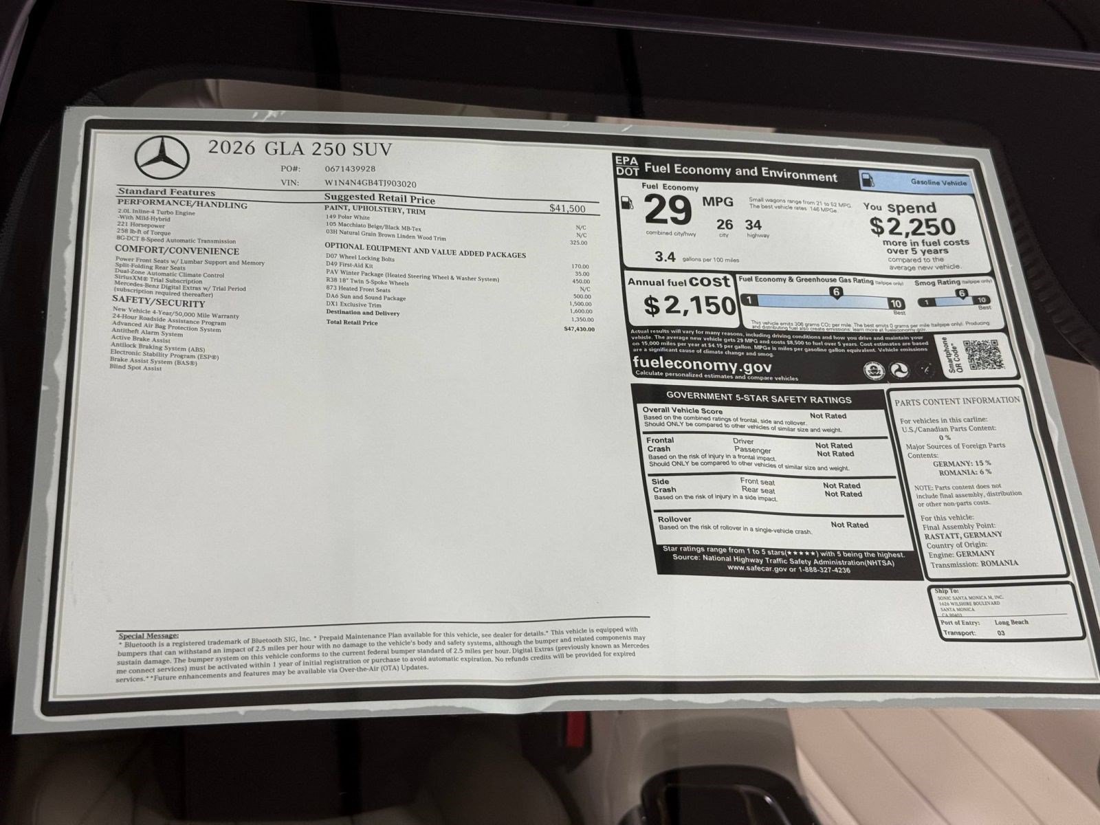 New 2026 Mercedes-Benz GLA 250 image 33