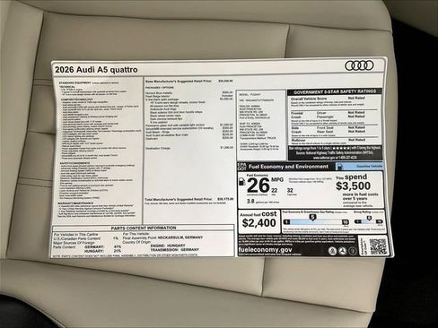 New 2026 Audi A5 2.0T Premium AWD/4WD image 15
