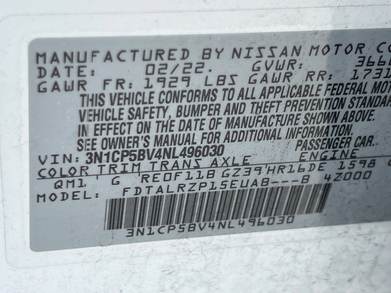 Used 2022 Nissan Kicks S FWD image 10