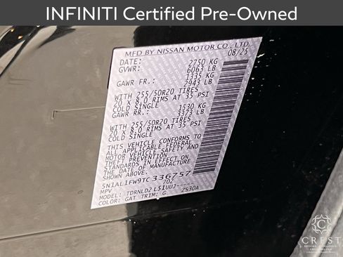 Certified 2026 INFINITI QX60 Sport w/ Dark Cargo Package image 32