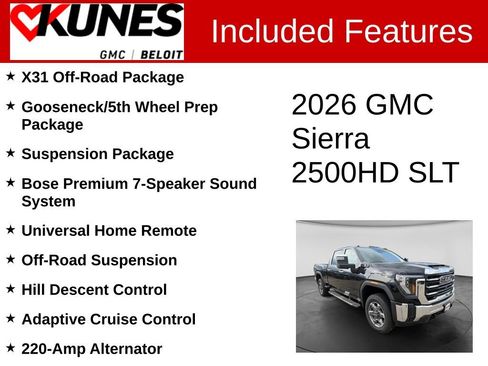 New 2026 GMC Sierra 2500 SLT w/ SLT Premium Package AWD/4WD image 3