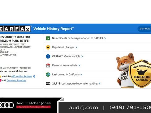 Used 2022 Audi Q7 2.0T Premium Plus w/ Premium Plus Package image 2