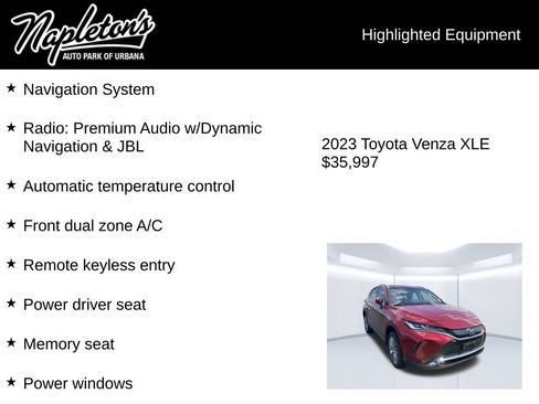 Used 2023 Toyota Venza XLE AWD/4WD image 4