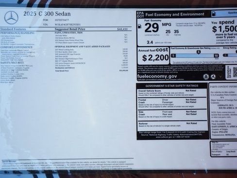 New 2025 Mercedes-Benz C 300 Sedan image 29