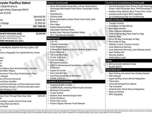 New 2026 Chrysler Pacifica Select w/ S Appearance Package FWD image 41