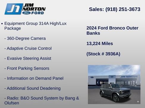 Used 2024 Ford Bronco Outer Banks AWD/4WD image 11