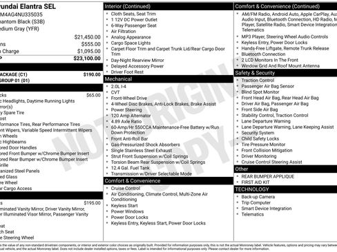 Used 2022 Hyundai Elantra SEL w/ Cargo Package image 5