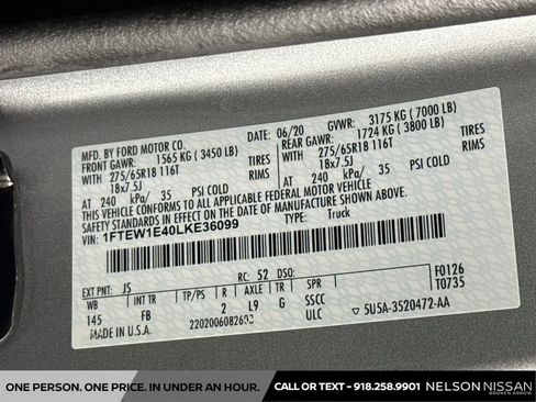 Used 2020 Ford F150 XLT w/ Equipment Group 302A Luxury AWD/4WD image 32
