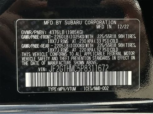 Used 2023 Subaru Crosstrek 2.5i Limited w/ Moonroof Package image 22