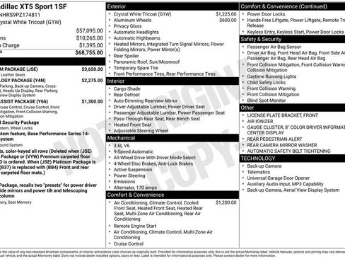 Certified 2023 Cadillac XT5 Sportv w/ Platinum Package image 51