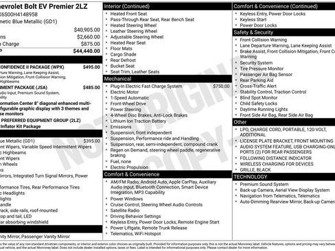 Used 2017 Chevrolet Bolt Premier w/ Driver Confidence II Package image 44