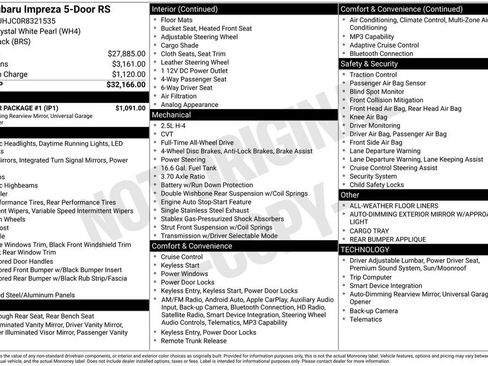 Used 2024 Subaru Impreza RS w/ Popular Package #1 AWD/4WD image 13