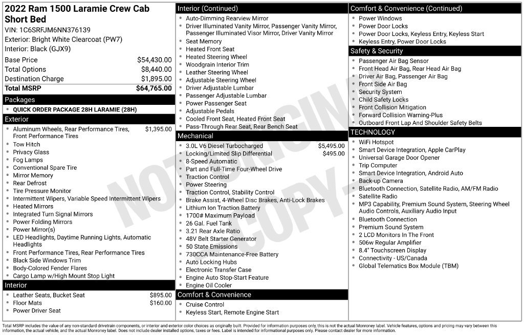 Used 2022 RAM 1500 Laramie AWD/4WD image 20