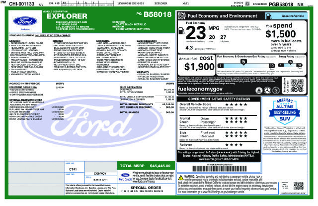 Used 2023 Ford Explorer XLT w/ Equipment Group 202A AWD/4WD image 16