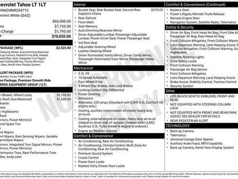 Used 2022 Chevrolet Tahoe LT w/ Luxury Package AWD/4WD image 32