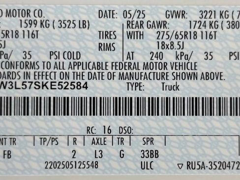 Used 2025 Ford F150 XLT w/ Equipment Group 301A Standard AWD/4WD image 55