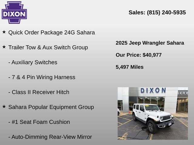 Used 2025 Jeep Wrangler Unlimited Sahara AWD/4WD image 4
