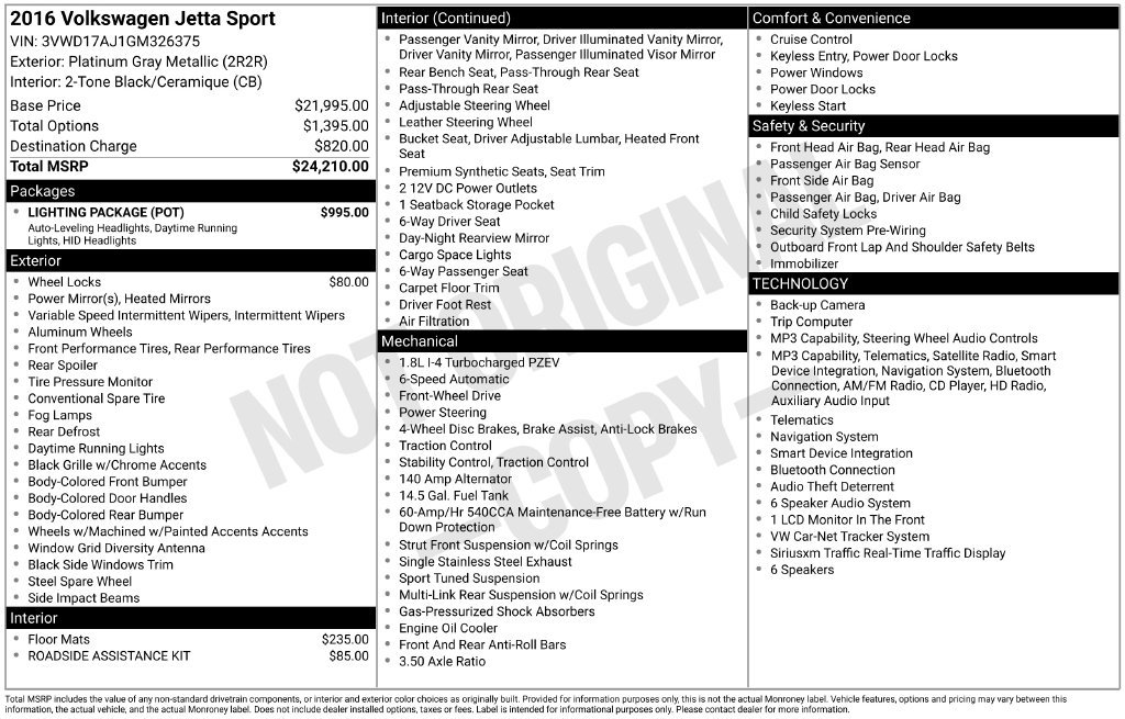 Used 2016 Volkswagen Jetta Sport w/ Lighting Package FWD image 31