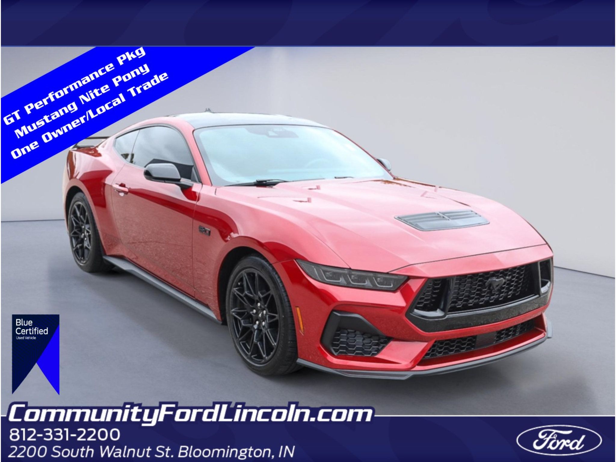 Certified 2024 Ford Mustang GT Premium w/ GT Performance Package RWD image 1