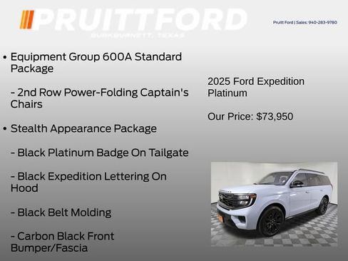 Used 2025 Ford Expedition Platinum w/ Stealth Appearance Package AWD/4WD image 7
