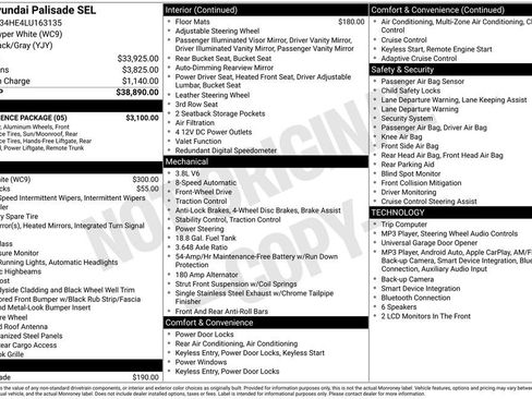 Used 2020 Hyundai Palisade SEL w/ Convenience Package FWD image 32