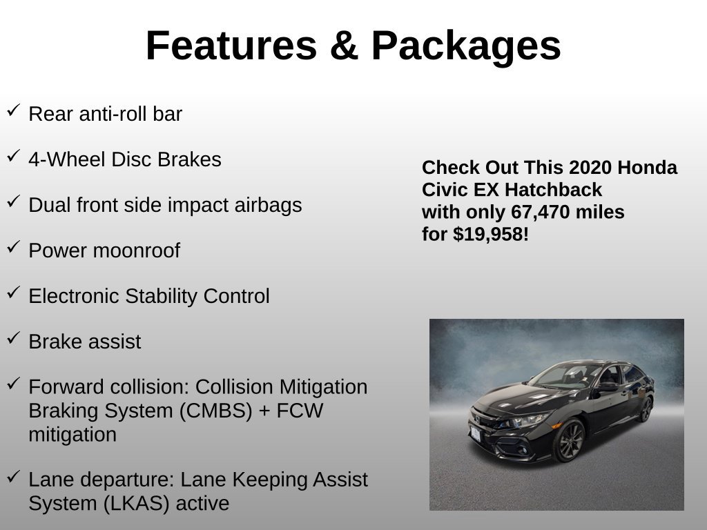Certified 2020 Honda Civic EX image 16