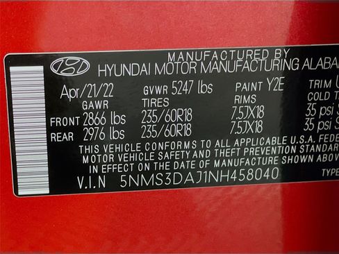 Used 2022 Hyundai Santa Fe SEL w/ Convenience + Premium Package AWD/4WD image 35